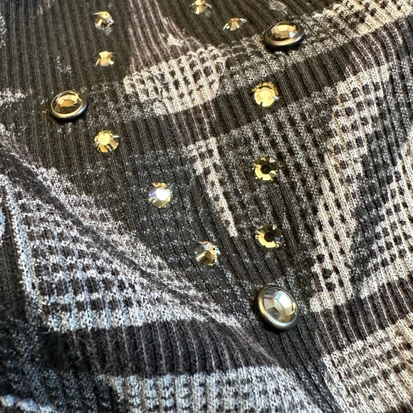 Bejeweled by Susan Fixel Distressed Tank ~ Swarovski Crystals & Metal Studs - Picture 5 of 10
